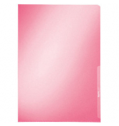 Sichthüllen Premium 4100-00-25, A4, rot, glasklar glatt, oben & rechts offen, 