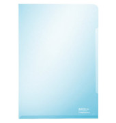 Sichthüllen Super Premium 4153-00-35, A4, blau, klar-transparent, glatt, 0,15mm, oben & rechts offen, PVC