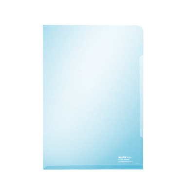 Sichthüllen Super Premium 4153-00-35, A4, blau, glasklar glatt, oben & rechts offen, 