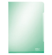 Sichthüllen Super Premium 4153-00-55, A4, grün, klar-transparent, glatt, 0,15mm, oben & rechts offen, PVC-Hartfolie