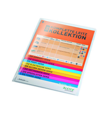 Sichthüllen Super Premium 4155-00-00, A5, farblos, klar-transparent, glatt, 0,15mm, oben & rechts offen, PVC-Hartfolie