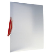 Klemmhefter ColorClip Magic 4174-00-25, A4, für ca. 30 Blatt, Kunststoff, transparent/rot