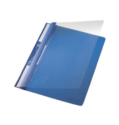 Schnellhefter Universal 4190-00-35, A4, blau, Kunststoff, 80g, Vorderdeckel transparent
