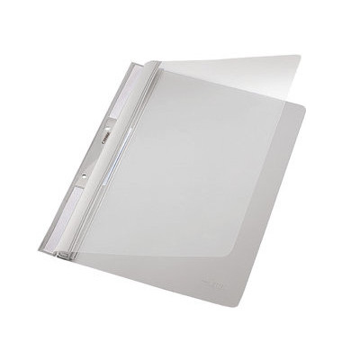 Schnellhefter Universal 4190-00-85, A4, grau, Kunststoff, 80g, Vorderdeckel transparent