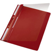 Schnellhefter Universal 4190-00-25, A4, rot, Kunststoff, Kunststoff, Vorderdeckel transparent