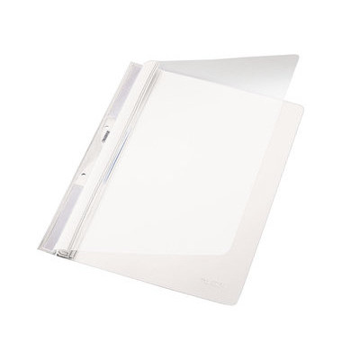 Schnellhefter Universal 4190-00-01, A4, weiß, Kunststoff, Kunststoff, Vorderdeckel transparent