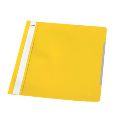 Schnellhefter 4191 4191-00-15, A4, gelb, Polyvinylchlorid (PVC), 250g, Vorderdeckel transparent