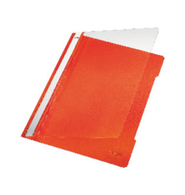 Schnellhefter 4191 4191-00-45, A4, orange, Polyvinylchlorid (PVC), 250g, Vorderdeckel transparent