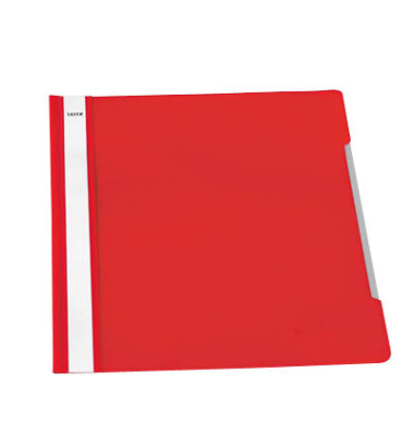 Schnellhefter 4191 4191-00-25, A4, rot, Polyvinylchlorid (PVC), 250g, Vorderdeckel transparent