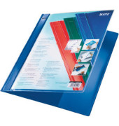 Schnellhefter Exquisit 4193-00-35, A4+, blau, Polyvinylchlorid (PVC), Vorderdeckel transparent