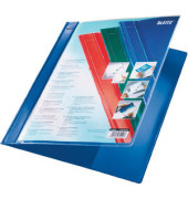 Schnellhefter Exquisit 4193 A4+ überbreit blau PVC Kunststoff kaufmännische Heftung mit Tasche bis 230 Blatt
