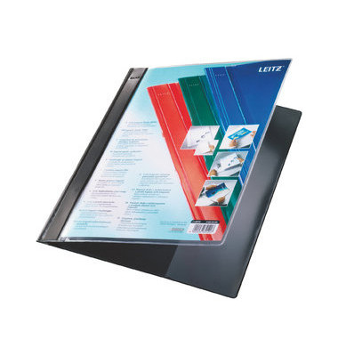 Schnellhefter Exquisit 4193 A4+ überbreit schwarz PVC Kunststoff kaufmännische Heftung mit Tasche bis 230 Blatt Schnellhefter Exquisit 4193 A4+ überbreit schwarz PVC Kunststoff kaufmännische Heftung mit Tasche bis 230 Blatt