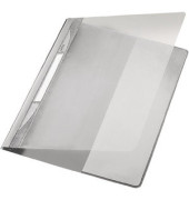 Schnellhefter Exquisit 41940085, A4 überbreit, grau, Polyvinylchlorid (PVC), Vorderdeckel transparent