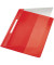 Schnellhefter Exquisit 4194-00-25, A4 überbreit, rot, Polyvinylchlorid (PVC), Vorderdeckel transparent