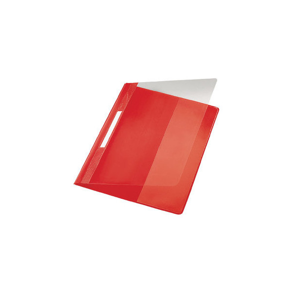 4002432308637 - Schnellhefter Exquisit 4194-00-25 A4 überbreit rot Polyvinylchlorid (PVC) Vorderdeckel transparent 4002432308637 Leitz