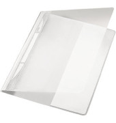 Schnellhefter 41940001, A4 überbreit, weiß, Polyvinylchlorid (PVC), Vorderdeckel transparent