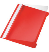 Schnellhefter Standard 4197-00-25, A5, rot, Polypropylen (PP), 80g, Vorderdeckel transparent