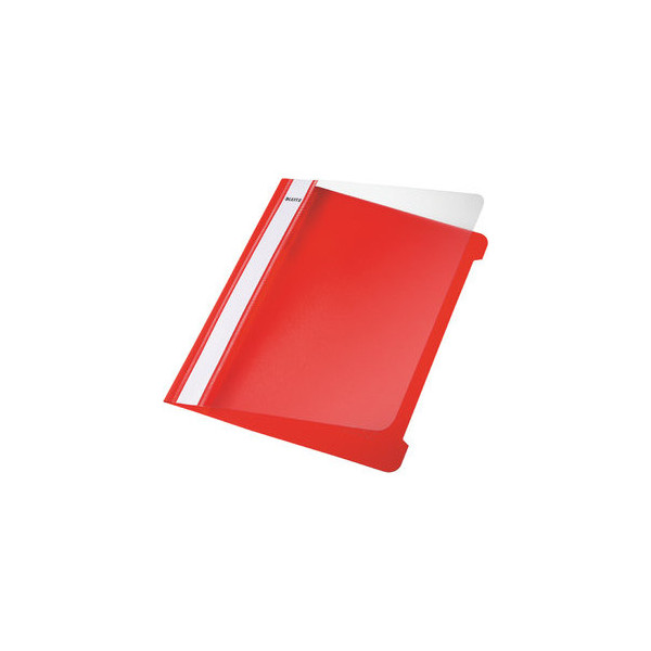 Leitz Schnellhefter Standard 4197-00-25, A5, rot, Polypropylen (PP), 250g, Vorderdeckel transparent 4002432308705 Leitz