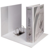 Präsentationsordner 4225 4225-00-01, A4+ 2 Ringe 80mm Ring-Ø Pappe/PP-Folie, 2 Außentaschen, 2 Innentaschen, weiß