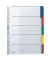 Kartonregister 4320-00-00, 5-teilig blanko, A4, 160 g/m², farbige Taben, 5-teilig