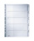 Kartonregister 4323-00-00, 1 bis 5, A4, 160 g/m², graue Taben, 5-teilig