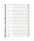 Kartonregister 4324-00-00, 1 bis 10, A4, 160 g/m², graue Taben, 10-teilig