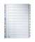 Kartonregister 4325-00-00, 1 bis 12, A4, 160 g/m², graue Taben, 12-teilig