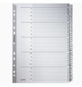 Kartonregister 4328-00-00, A bis Z, A4, 160 g/m&sup2;, graue Taben, 20-teilig