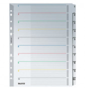 Kartonregister 43310000, 1 bis 10, A4+, 160 g/m&sup2;, wei&szlig;e Taben, 10-teilig