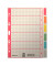 Kartonregister 4350-00-85, 6-teilig blanko, A4, 230 g/m², farbige Taben, 6-teilig