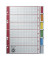 Kartonregister 4355-00-85, 6-teilig blanko, A5, 230 g/m², farbige Taben, 6-teilig