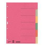 Kartonregister 4358-00-00, 6-teilig blanko, A4, 230 g/m&sup2;, farbige Taben, 6-teilig