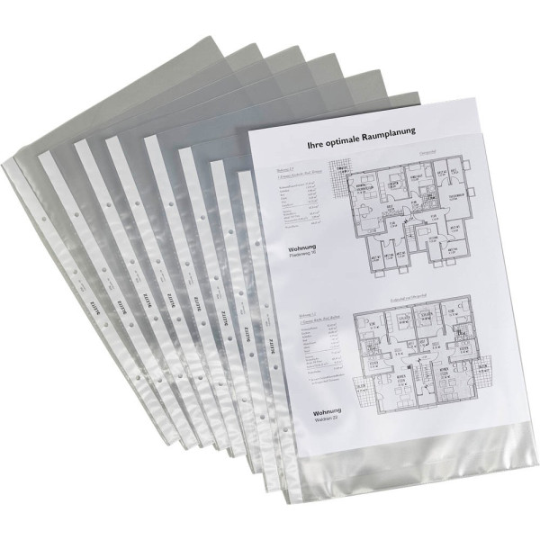 AKTION: LEITZ Prospekthüllen Standard 4702 DIN A3 transparent genarbt 0,13 mm, 50 St. mit Prämie nach Registrierung