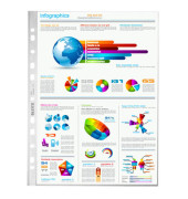 Prospekth&uuml;llen 4704-00-00, A4 transluzent genarbt, oben offen, 0,1mm