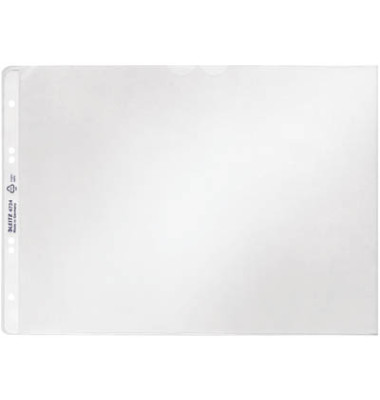 Prospekth&uuml;llen 4724-00-03, A4 quer transluzent genarbt, oben offen, 0,13mm