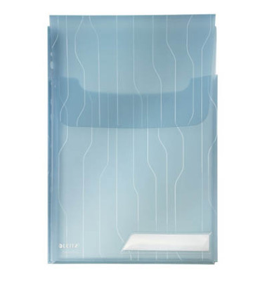 Prospekth&uuml;llen CombiFile Maxi 4727-00-35, A4 transluzent genarbt, oben offen mit Klappe, 0,2mm