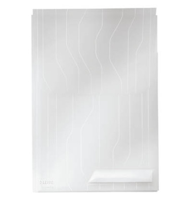 Prospekthüllen CombiFile Maxi 4727-00-03 mit Klappe, A4 transparent genarbt, oben offen mit Klappe, 0,20mm