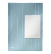 Prospekthüllen CombiFile 4729-00-35 mit Verschlußlasche, A4 transparent genarbt, oben offen, 0,20mm