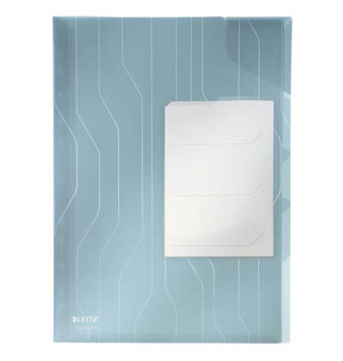 Prospekth&uuml;llen CombiFile 4729-00-35 mit Verschlu&szlig;lasche rechts oben, mit einklappbarem Lochrand, mit Beschriftungsstreifen, A4 t