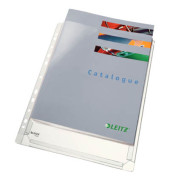 Prospekthüllen Maxi 4756-30-03 mit Falte, A4, transparent genarbt, oben offen, 0,17mm