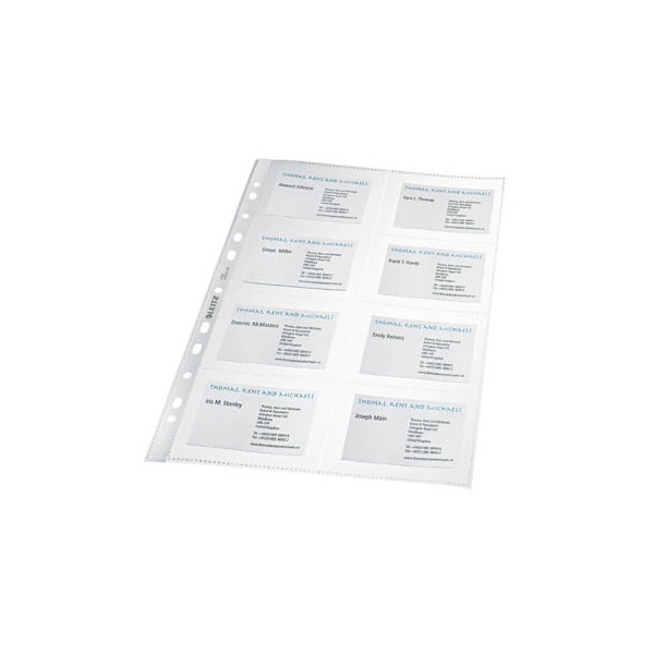 4002432363223 - AKTION LEITZ Visitenkartenhüllen DIN A4 glasklar glatt 010 mm 10 St mit Prämie nach Registrierung