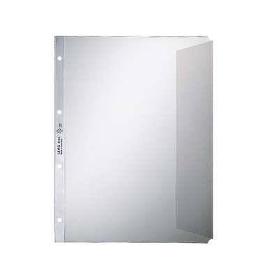 Prospekthüllen 4764-00-00 mit Klappe, A4 transparent genarbt, rechts offen mit Klappe, 0,12mm