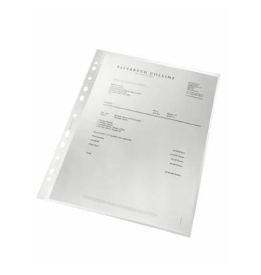 Prospekthüllen Recycle 4791-00-03 Standard, A4 transparent genarbt, oben offen, 0,09mm