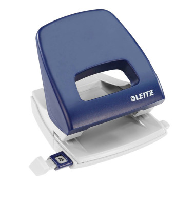 Bürolocher New NeXXt 5005-00-35, blau, bis 2,5mm 25 Blatt, mit Anschlagschiene