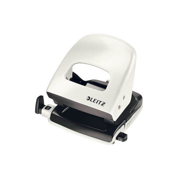 4002432395941 - Bürolocher New NeXXT WOW 5008-10-01 perlweiß bis 3mm 30 Blatt mit Anschlagschiene 4002432395941 Leitz