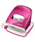 B&uuml;rolocher New NeXXT WOW 5008-10-23, pink-metallic, bis 3mm 30 Blatt, mit Anschlagschiene
