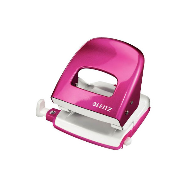 4002432395958 - Bürolocher New NeXXT WOW 5008-10-23 pink-metallic bis 3mm 30 Blatt mit Anschlagschiene 4002432395958 Leitz