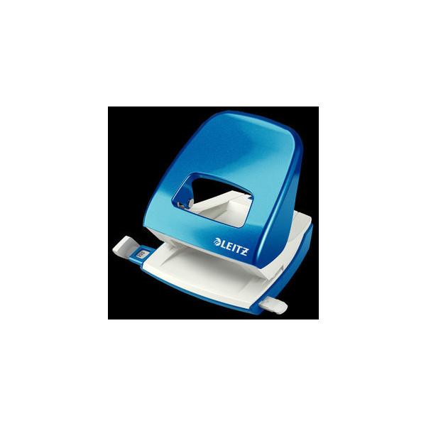 4002432395965 - Bürolocher New NeXXT WOW 5008-10-36 blau metallic bis 3mm 30 Blatt mit Anschlagschiene 4002432395965 Leitz