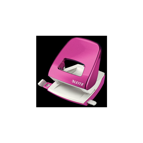 4002432393121 - Bürolocher New NeXXT WOW 5008-20-23 pink-metallic bis 3mm 30 Blatt mit Anschlagschiene 4002432393121 Leitz
