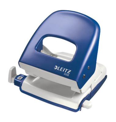 Bürolocher New NeXXT 5008-00-35, blau, bis 3mm 30 Blatt, mit Anschlagschiene